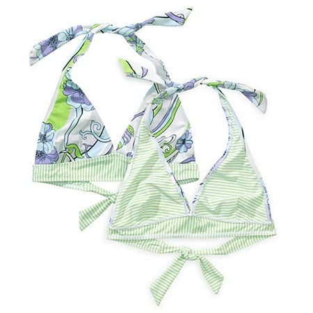 Juniors Mardi Gras Reversible Halter Bikini Top