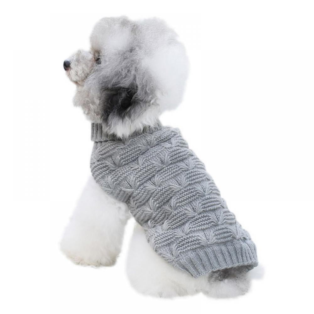  Jecikelon Small Knitted Dog Sweater Warm Puppy Winter Clothes  Doggie Pullover Sweaters Pet Knitwear (Navy1, Small) : Pet Supplies