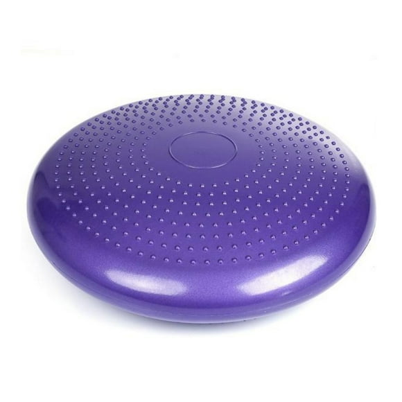 Inflated Stability Wobble Cushion Extra Thick Core Balance-Disc for Improving Core Strength Relieving Back Pain (Purple)