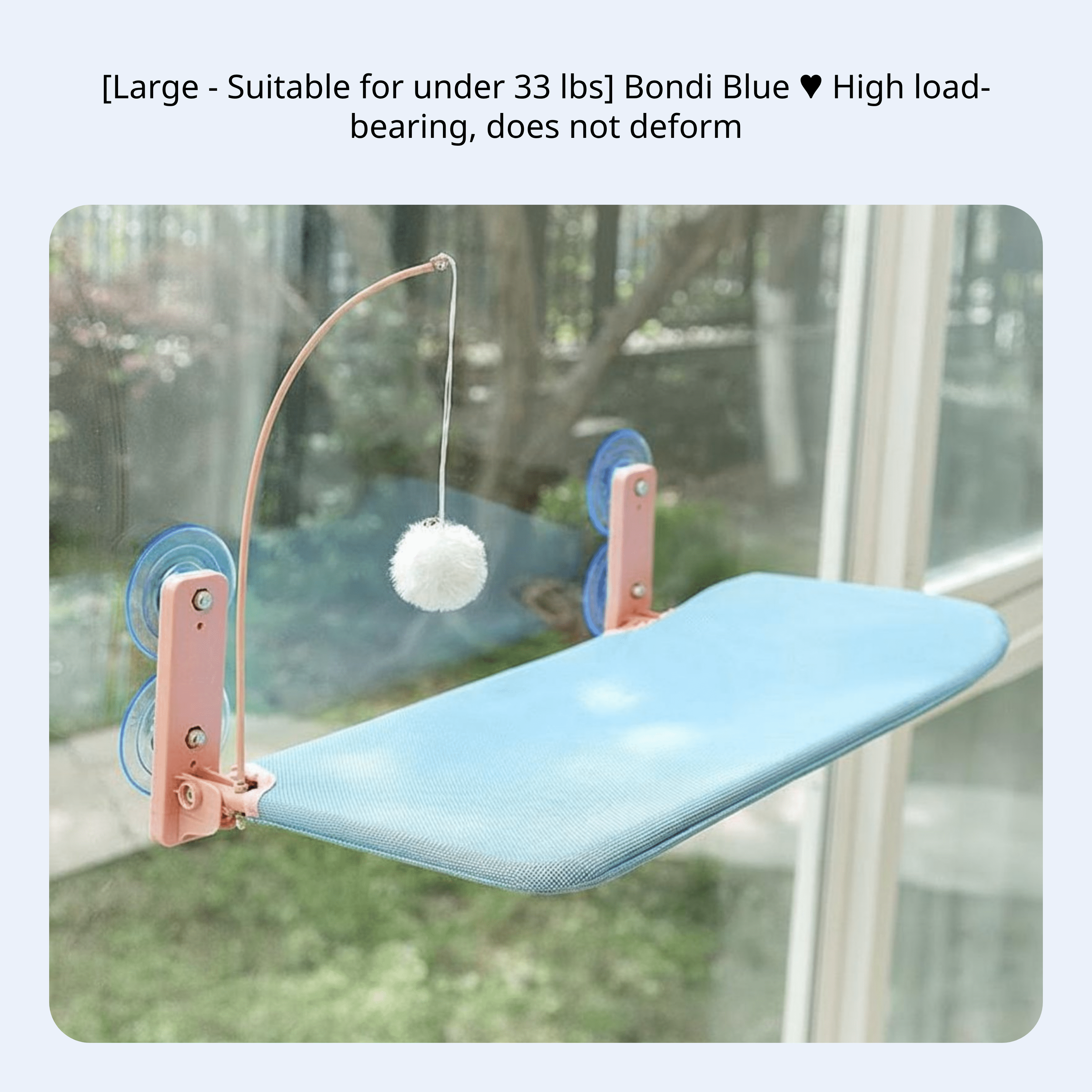 Tnarru Foldable cat window hammock Bondi Blue