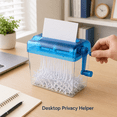 thumbnail image 2 of Manual Paper Shredder, Desktop Mini Hand Crank Document Cutter, Portable Cross-Cut Shredding Tool for A6 Receipts & Bills, Home Office Privacy Protector, 2 of 6