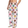 thumbnail image 6 of Logiee Colorful Donuts Print Pajama Pants for Men,Men’s Pajama Bottoms,Mens PJ Pants with Pockets & Button Fly-Small, 6 of 6