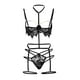 thumbnail image 1 of Gibobby Ropa interior mujer sexy Conjunto de sujetadores sexy súper push-up para mujer, lencería transparente, brasier de encaje y bragas a juego para mujer(Negro, G), 1 of 5