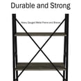 thumbnail image 3 of Lavish Home 4-Tier Ladder Shelf Set – Set of 2 Bookcases, Gray Woodgrain, 3 of 8