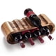 thumbnail image 1 of Estantes para vino, portabotellas de encimera, 2 niveles, estantes de madera para almacenar 8 botellas de vino, organizador pequeño para vinos, estante rústico para vinos, 1 of 7