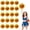 Color+Gold, variant on Cheerleading Pom Poms 18 Pcs with Finger Holes, Cheer Pom Poms for Dance and Sports Events, Cheerleading Poms for Team Spirit and Festivals, Matches