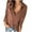 Coffee, variant on LYXSSBYX Women Long Sleeve Tops Fashion Woman V-Neck Long Sleeve T-Shirt Summer Solid Loose Blouse Tops