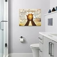 thumbnail image 5 of Christian Cross In Hands Wall Art Rustic I Can Only Imagine Wall Decor Gold Country Pictures Canvas Prints Motivational Framed Modern Artwork for Church Home Living Room Bedroom Bathroom 16"x12", 5 of 6