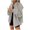 Light Gray, variant on Fsqjgq Womens Waffle Knit Shacket Boyfriend Button Down Shirt Hooded Jacket Loose Long Sleeve Tops Splicing Casual Lapel Pocket Coat Outwear