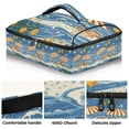 thumbnail image 2 of Iauyy Casserole Carrier for Hot Food Insulated Casserole Travel Carry Bag with Lid Food Warmer Bag for Party/Picnic,Blue and White Waves, 2 of 7