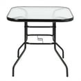 thumbnail image 3 of Yesfashion Outdoor Dining Table Easy To Assemble Weather-proof Patio Garden Square Tempered Glass Table 80x80x70cm, 3 of 8