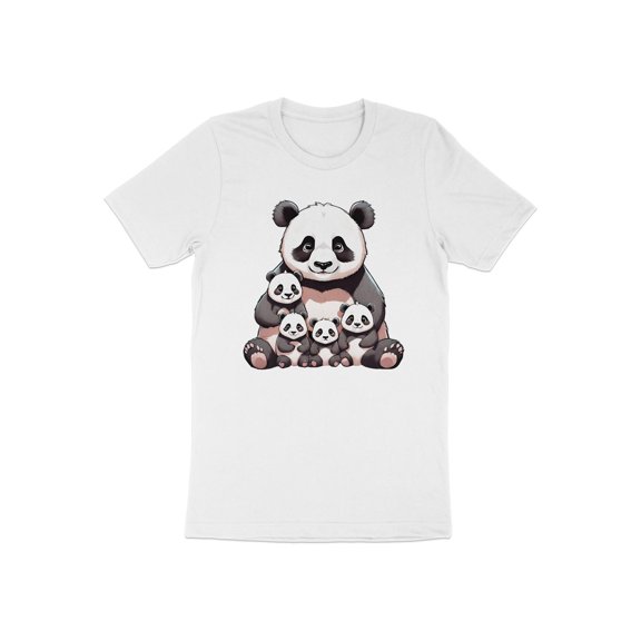 Cute Panda Bear and Cubs Family Mom Mother Gift Women Wife T-Shirt Mom Mama Panda Bear Cubs Birthday Holiday Present Men Women Kids Tshirt