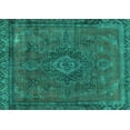 thumbnail image 1 of Ahgly Company Machine Washable Indoor Rectangle Abstract Turquoise Blue Modern Area Rugs, 7' x 10', 1 of 4