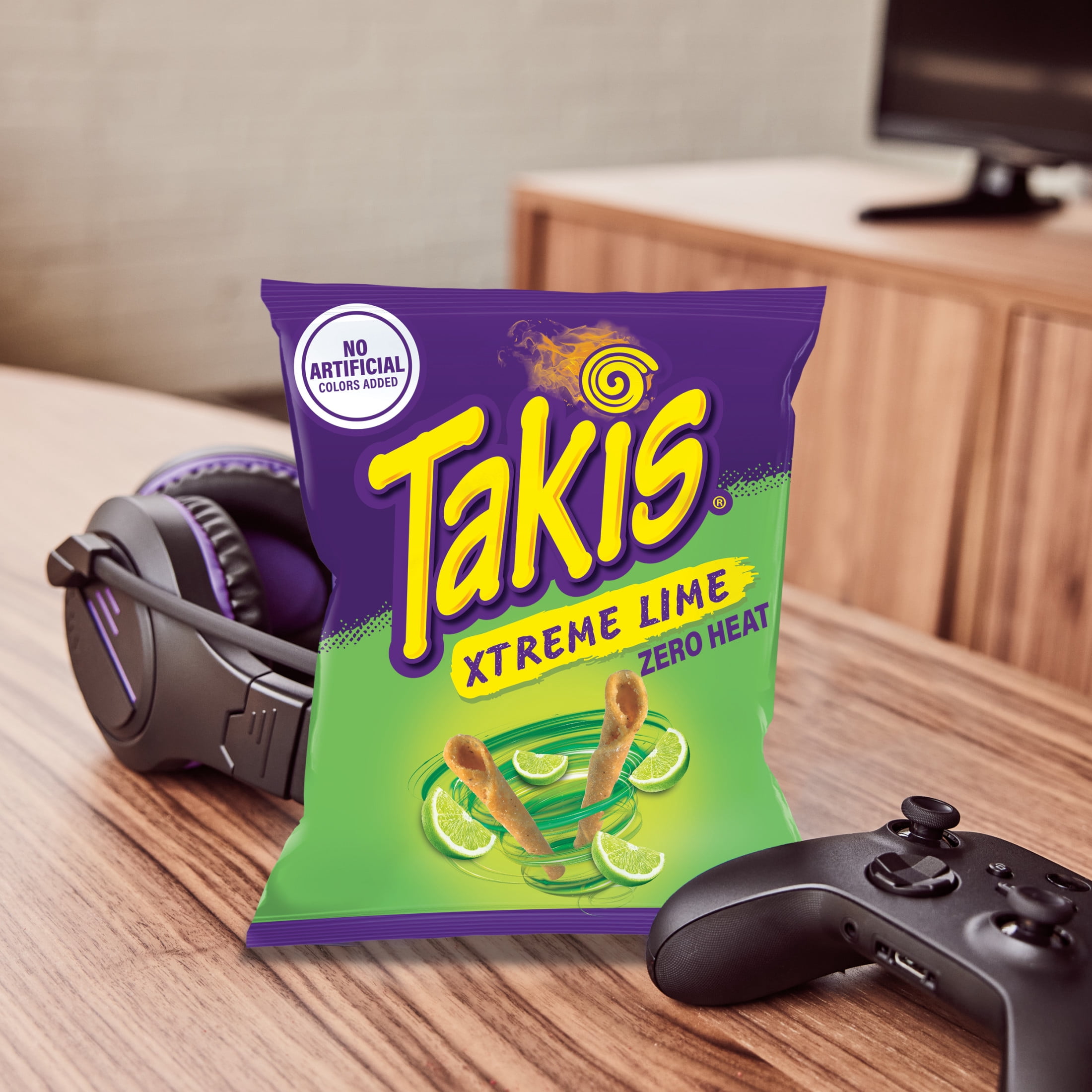 Takis Xtreme Lime 3.25 oz Snack Size Bag, Lime Rolled Tortilla Chips