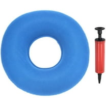 1 Pcs Donut Cushion Seat,Blue Inflatable Cushion,Round Hemorrhoid Seat Pillow,Portable Wheelchairs Seat Cushion with Air Pump,for Home Office Chair Wheelchair Car 15Inch