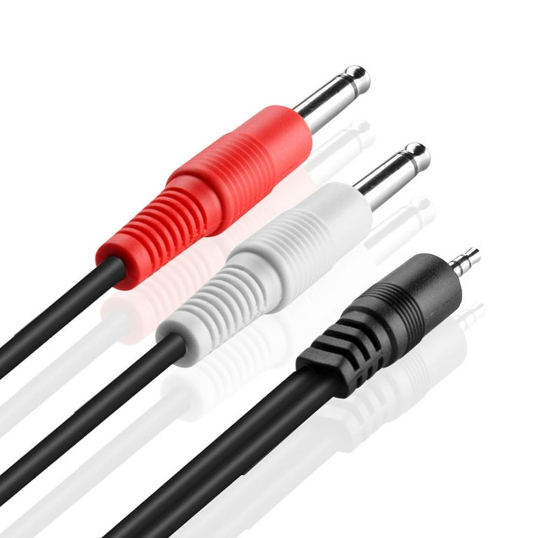 Premium 1/8 to 1/4 Stereo Cable Male to Male 6ft - Dual Y 