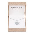 thumbnail image 3 of Brilliance Fine Jewelry Simulated Diamond Snowflake Pendant Sterling Silver Plated, 3 of 3