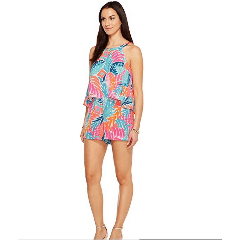 Lilly Pulitzer Women's Edona Romper , Goombay Smashed, Size