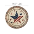 thumbnail image 2 of Tepsmf Round Placemats with Independence Day Prints, Patriotic Table Setting Mat, Decorative Dining Placemat for Holiday Kitchen Home Party Decoration, 2 of 5