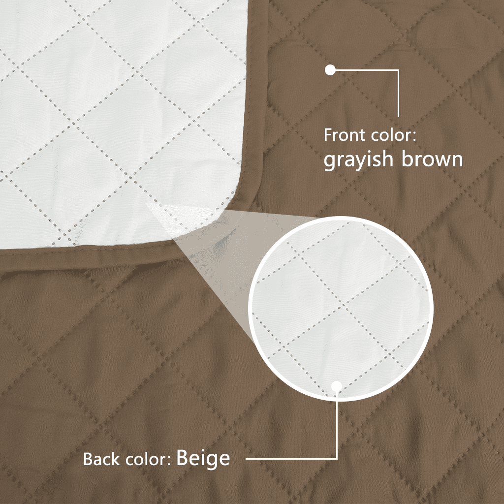 NEWEEN 100% Waterproof Sofa Cover Machine Washable Reversible Couch Cover Non Slip Furniture Protector Slipcover for Dogs, Children, Pets, Sofa Size, Taupe