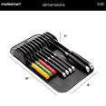 thumbnail image 4 of madesmart Classic Large Knife Mat for 11 Knives with Soft Grip Base, Carbon, In Drawer Knife Organizer, 4 of 8