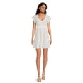 thumbnail image 2 of No Boundaries Juniors Babydoll Dress with Short Sleeves, Sizes XS-3XL, 2 of 5