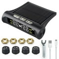thumbnail image 2 of Tire Pressure Monitoring System Solar and USB Charging Wireless TPMS with 4 External Sensors 0-3.5Bar 6 Modes Auto Alarm System Sensor with Color LCD Display for Cars Trucks RVs, 2 of 10