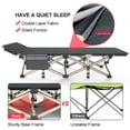 thumbnail image 4 of ATORPOK Cuna de camping, cuna plegable al aire libre con almohadilla y almohada para adultos, cuna resistente con bolsa de transporte, cunas portátiles para tienda de campaña, oficina de viaje (azul), 4 of 5