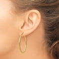 thumbnail image 5 of Auriga Fine Jewelry 10K Yellow Gold 2mm Tube Hoop Earrings for Women, 5 of 6