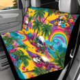 thumbnail image 2 of Chririnla Beach Skull Tropical Print Car Back Seat Covers, Set of 2 Pieces Stretch Waterproof Seat Covers for Pet Owners, 2 of 7