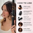 thumbnail image 5 of Professional Automatic Rotating Curling Iron 1-inch - Fixed Temperature - Tourmaline Ceramic - Large Barrel for Long Hair & Thick Curls. Extra-Long, Oval-Shaped Hair Wand, 5 of 6