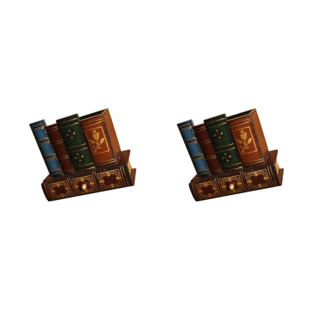 Injueey Organizador multifuncional de de los titulares de la pluma del libro del vintage para el regalo S del espacio de trabajo bien S 2Conjunto