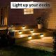 thumbnail image 3 of 26-27 Pack of 16 solar powered outdoor garden lights, waterproof LED lights for outdoor stairs, steps, fences, paths, decking and driveways, warm whit, 3 of 5