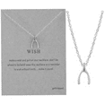 thumbnail image 4 of Necklace with Message Card (Wishbone; Silver), 4 of 4