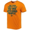 thumbnail image 2 of Men's Homage Orange Miami Dolphins Hyper Local Tri-Blend T-Shirt, 2 of 3