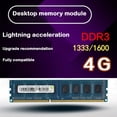 thumbnail image 1 of Used Disassembly DDR3 1600MHz 4G PC3-10600/PC3-12800 memory for Desktop RAM,good quality! Random brand 4GB 1333MHz, 1 of 5