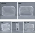 thumbnail image 6 of Clear Plastic Zippered Toiletry Carry Pouch TSA Approved Toiletry Bag Portable Cosmetic Makeup Bag for Vacation, Bathroom and Organizing (White 3Pcs, Small), 6 of 9