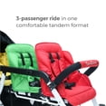 thumbnail image 2 of Familidoo H3E 3 Seat Baby Stroller - Double Canopy Triplet Stroller with Reclining Seats - Daycare Strollers for 3 Kids - Safety Harness for Safe and Secure Travel - For 6 months to Toddler Age 1 to 3, 2 of 5