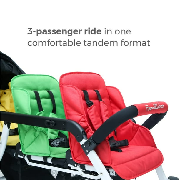 Familidoo H3E Seat Baby Stroller Double Canopy Triplet