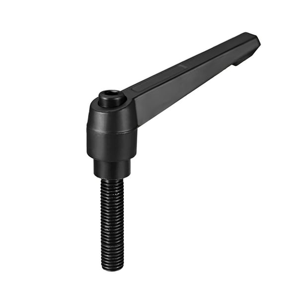 Mango de palanca de sujeción ajustable métrico Uxcell M12 x 50mm con perno negro