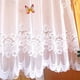 thumbnail image 4 of Cortinas de punto hueco de amplia aplicación para tela de poliéster de primera calidad, cenefas de ventana de diseño elegante para cocina con flores románticas y patrones de ramas, color blanco, 4 of 5
