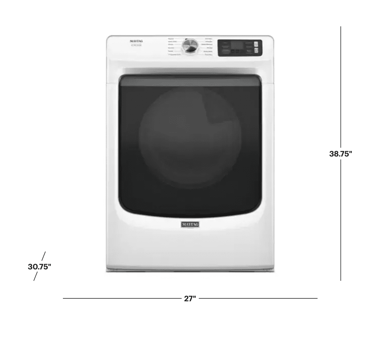 Maytag - 7.4 Cu. Ft. Smart Gas Dryer with Steam and Pet Pro System - White