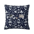 thumbnail image 2 of LNWH Cartoon Seamless Blue Vines Throw Pillow Covers, Square Soft Linen Decorative Pillow Cases, 18"x18", 2 of 8