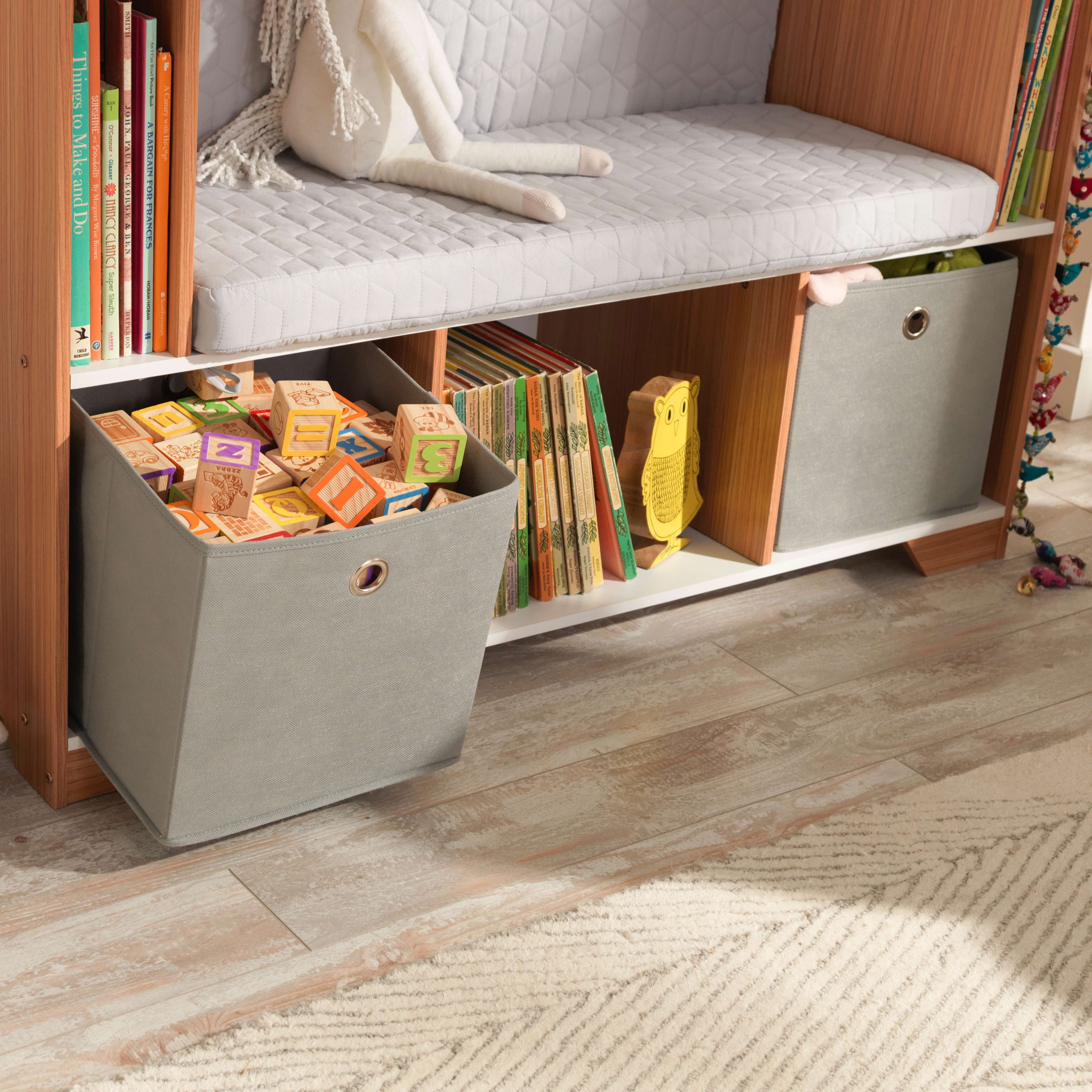 KidKraft Little Dreamer Deluxe Reading Nook, Bookcase & Storage Bins