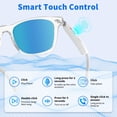 thumbnail image 4 of Gafas inteligentes Emerhome Bluetooth para hombre y mujer, color azul espejo, 4 of 7