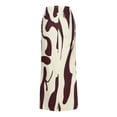 thumbnail image 5 of Women's Zebra Striped Print Skirts High-Waisted Pleated Fishtail Pencil Skirt Simple Fashion Half-body Skirt, 5 of 7