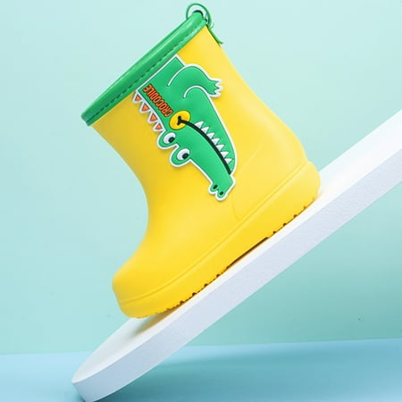 

Cathalem High Heeled Shoes for Girls Cartoon Children s Rain Boots Non Slip Children Water Shoes Classic Children Rainboots Shoes Blue 12 Months