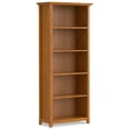 thumbnail image 1 of Amherst 30"Wide Solid Wood Transitional 5 Shelf Bookcase in Light Golden Brown, 1 of 8