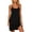 Black, variant on jobturf Womens Spaghetti Strap Mini Dress Racerback Tank Sundress Soft Loose Flowy Nightgown Beach Casual Sleep Dresses Size M