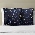 thumbnail image 4 of Moon and Stars Throw Pillow Covers 24x24 Set of 2 Cute Cartoon Blue Moon Throw Pillow Covers Modern Art Outdoors Decorative Cushion Case for Bed Couch Sofa Home Decorative, 4 of 6